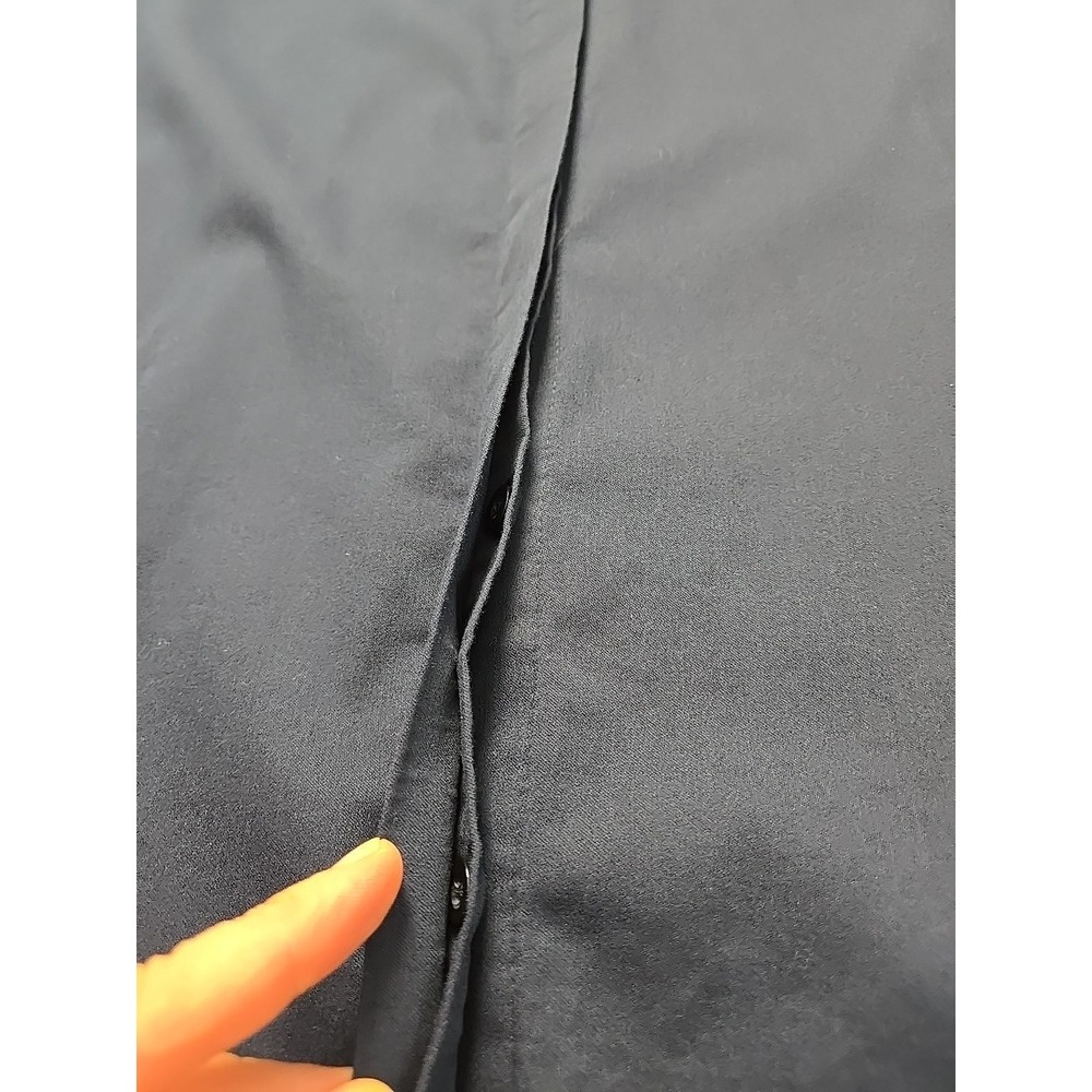 NWT Chico's 2 US 12 Classic Navy No Iron Stretch Maxi Pocket Tunic Office Classi - Picture 7 of 14